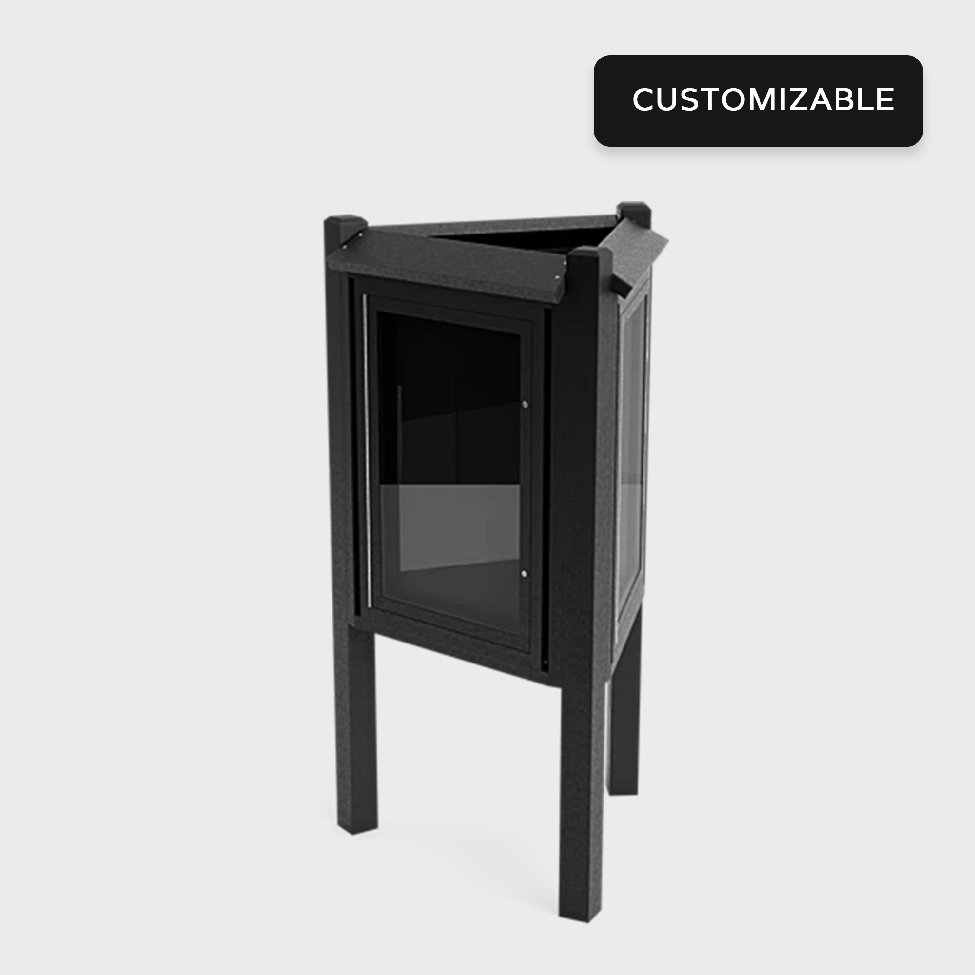 3 sided kiosk
