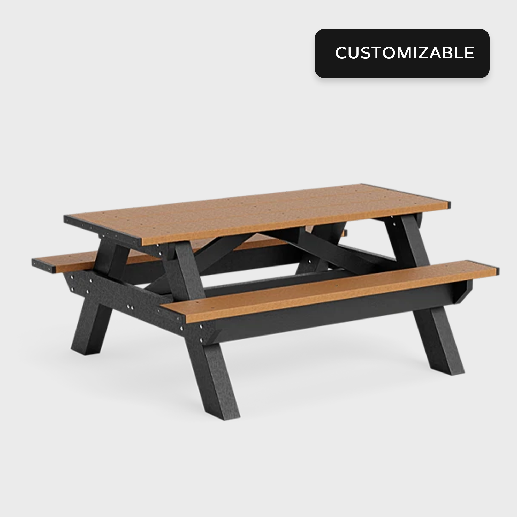 Standard picnic table